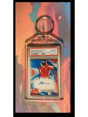 3164 Roman Anthony 2024 Bowman's Best Blue Auto PSA Style Custom Keychain